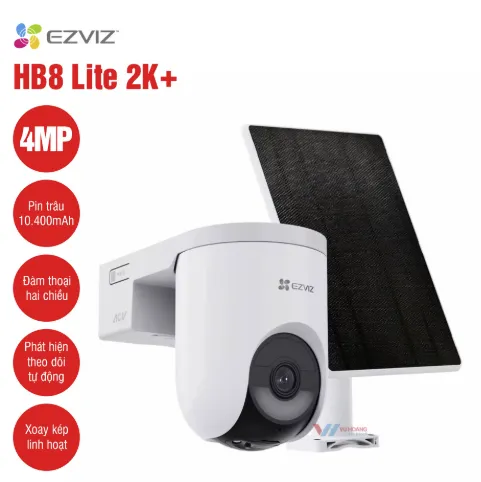 EZVIZ HB8 Lite Kit Outdoor Security Camera with Solar Panel - Image 2