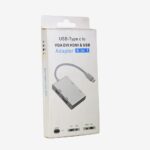 USB-Type C To VGA DVI HDMI & USB Adapter 4 IN 1